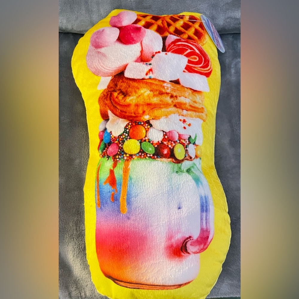 NWT - Sweet Milkshake Stuffed Plush Pillow